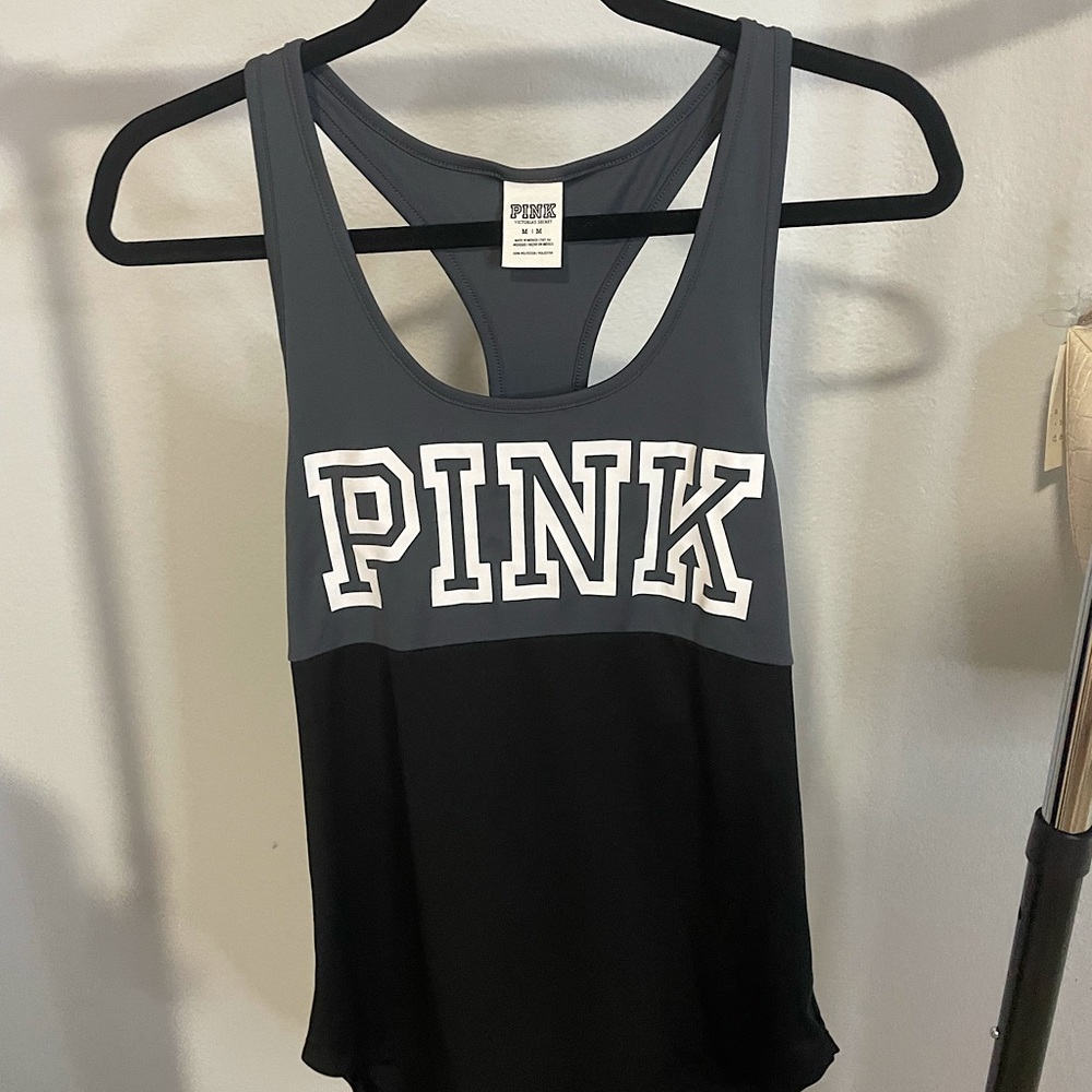 Victoria's Secret Pink Color block racer back Tank